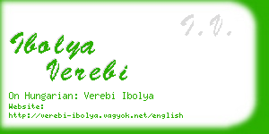 ibolya verebi business card